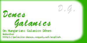 denes galanics business card